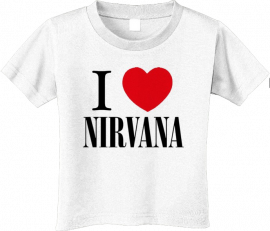 Nirvana T-shirt voor kinderen - I love Nirvana (Clothing)
