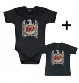 Cadeauset Slayer Baby romper Silver Eagle & Slayer Baby t-shirt Silver Eagle