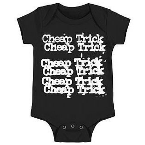 Cheap Trick baby body/romper Black Stacked 