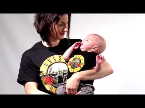 Duo Rockset Guns N' Roses mama t-shirt & Guns N' Roses baby T-shirt