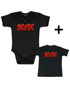 Cadeauset ACDC body Colour & ACDC Baby t-shirt Colour