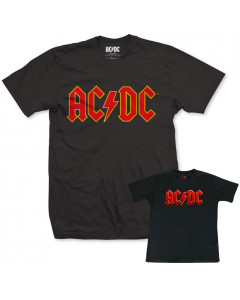 Duo Rockset AC/DC papa t-shirt & baby t-shirt Logo Colour