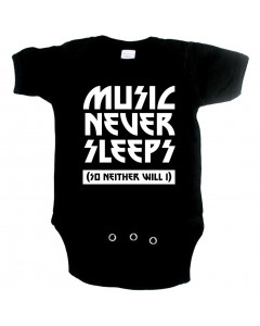 coole baby romper music never sleeps so neither will I