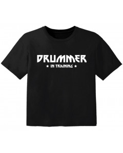 rock baby t-shirt drummer in training